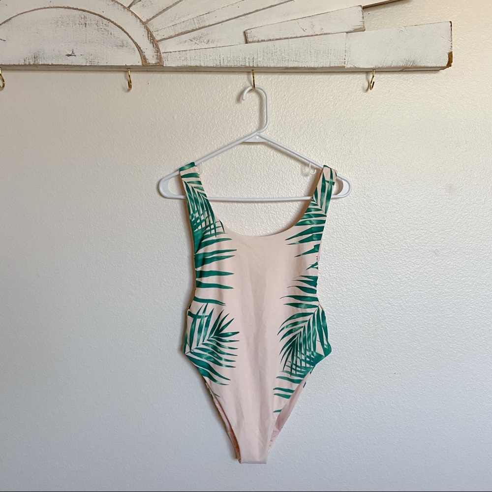 American Eagle Palm Leaf One Piece Swimsuit